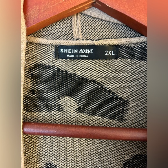 SHEIN Animal print mid length cardigan - Picture 4 of 4